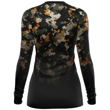 Chokefish™ Long Sleeve Rashguard Camouflage Woman's Shirt-016